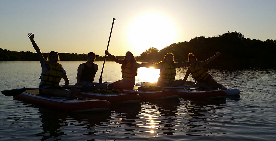 Paddleboarding Lake Zorinsky