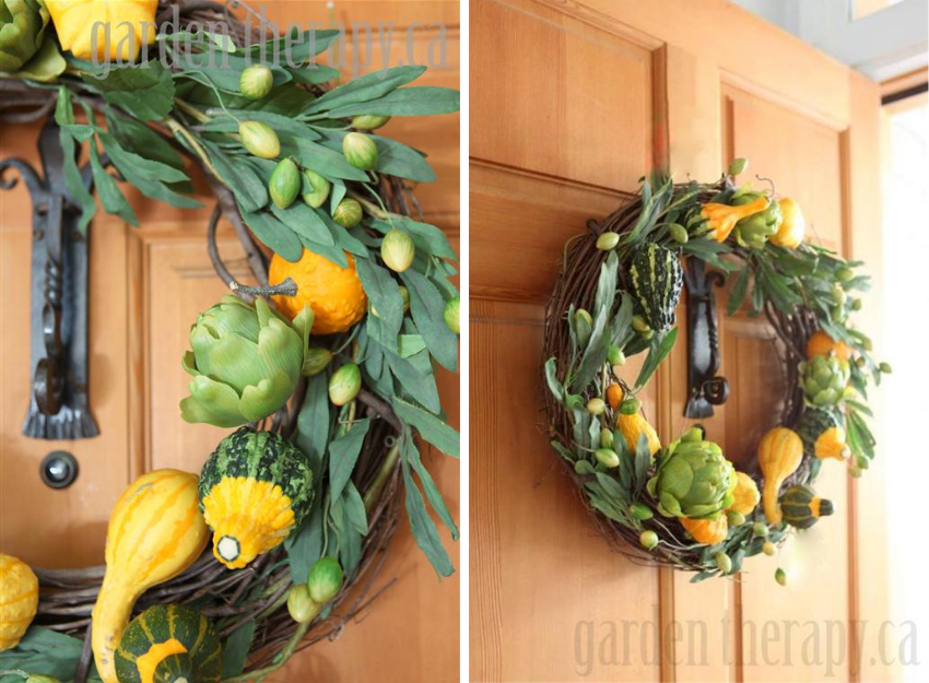 Fall Gourd Wreath DIY | Garden Therapy