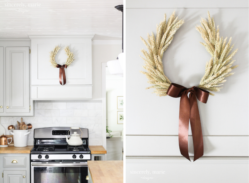 Horseshoe Wheat Wreath DIY | Sincerely Marie Designs