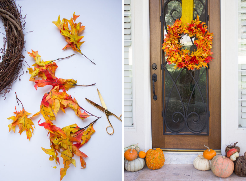 Oak Leaf Wreath DIY | Design Improvised