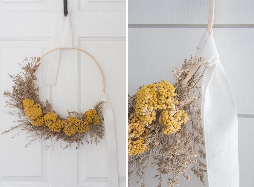 Dried Flower Wreath DIY | The Honeycomb Home