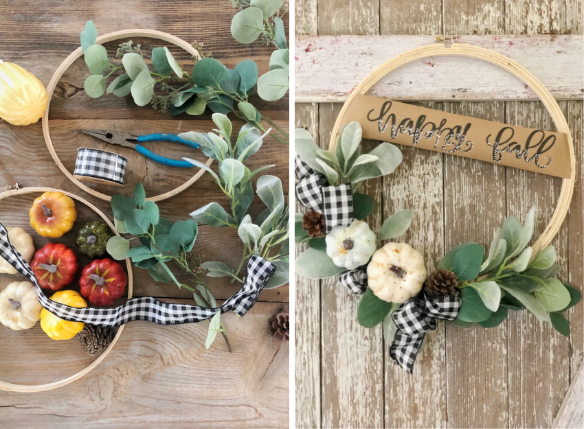 Fall Hoop Wreath DIY | The Pickled Rose