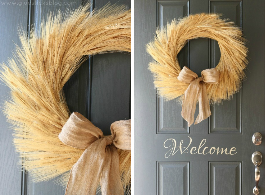 Harvest Wheat Wreath DIY | Gluesticks Blog