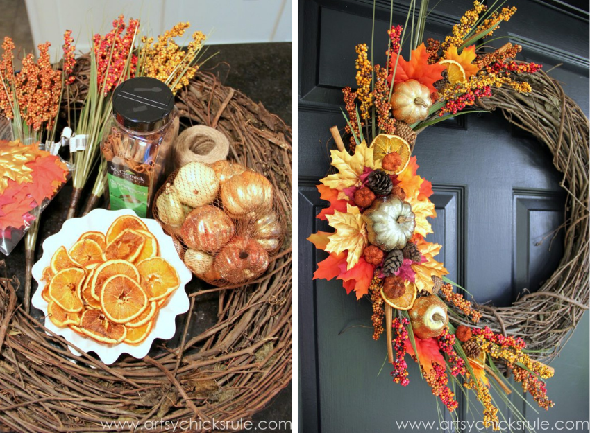 Dried Fruit Wreath DIY | Artsy Chicks Rule