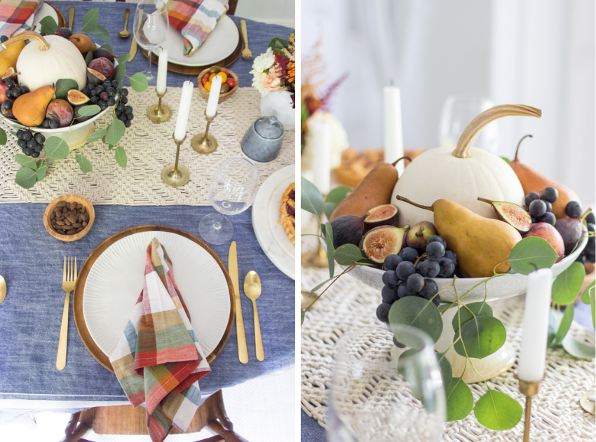 Block Print Thanksgiving Tablescape - Darling Down South