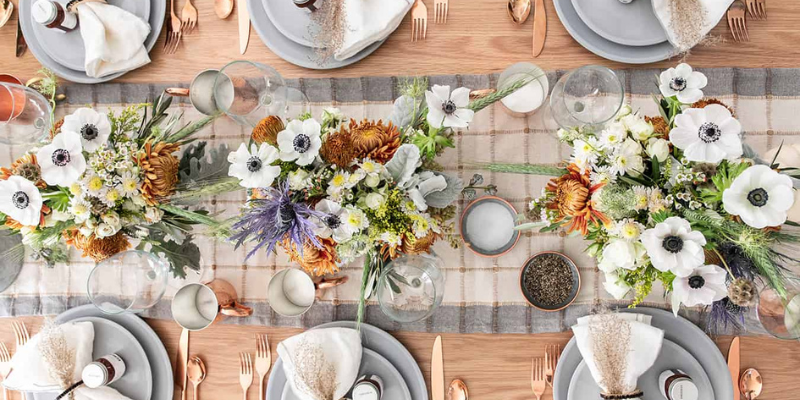 Block Print Thanksgiving Tablescape - Darling Down South